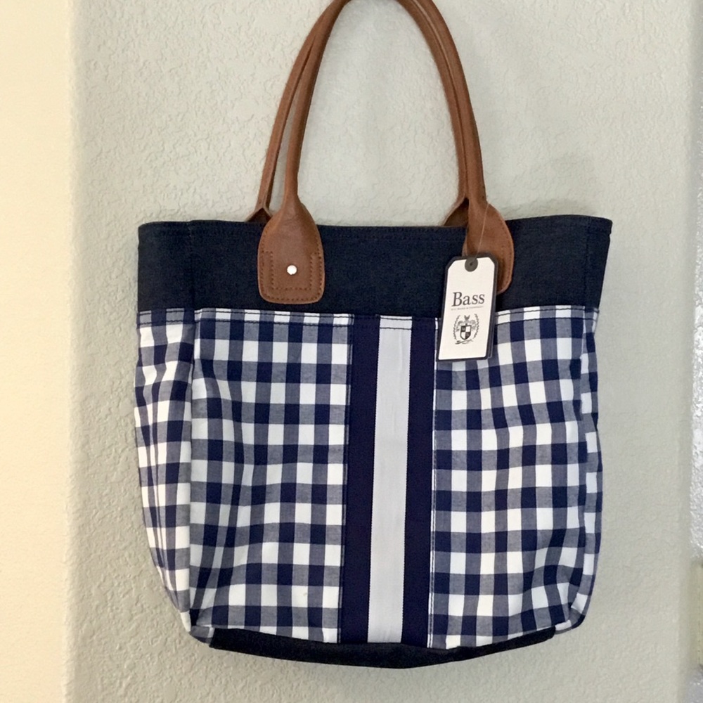 NWT Heritage Collection by Bass Blue Check Bag